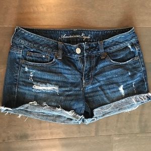 AE denim shorts